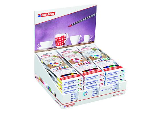 Edding 4200/6S Porcelain Brush Pencil - Set Of 6 Colors Combination "Family"